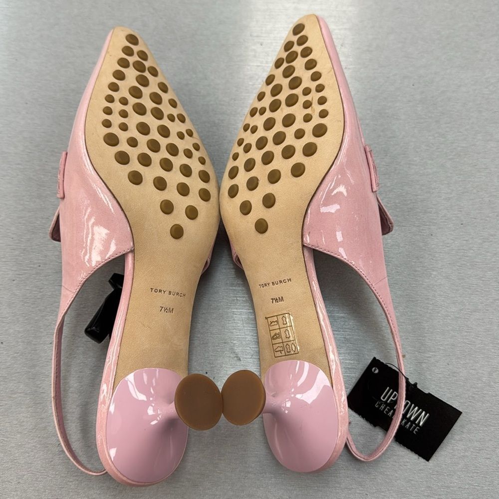 Tory‎ Burch Pink Slingback Heels - Picture 5 of 6